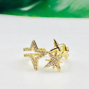 Double star ring  (gold)